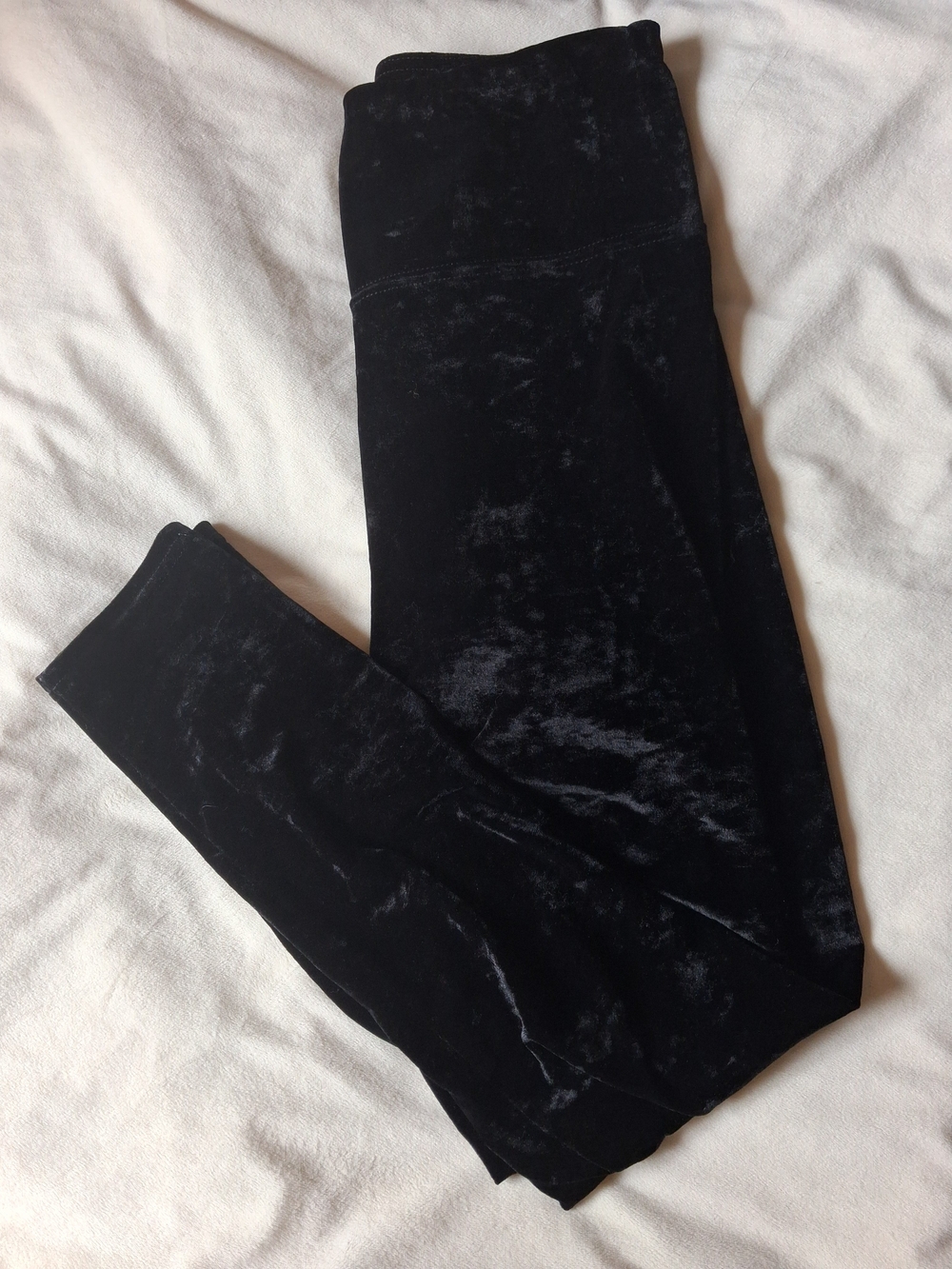 shosho Black Velvet Leggings | Size L